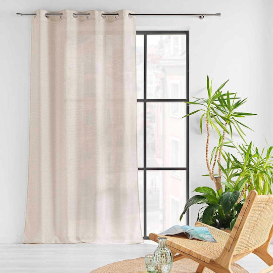 Douceur d'Intérieur L-c Louaine Curtains With Beige Grommets 140x240cm