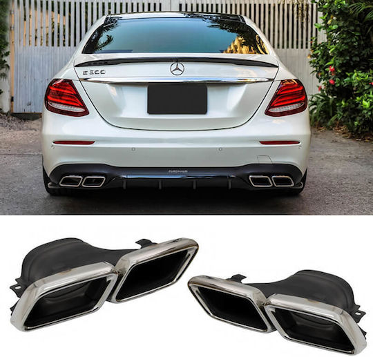 Exhaust Tips Mercedes-Benz E-Class W213 16+ GLC-Class X253/C253 15-17 AMG Look 2 Pieces