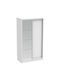 Ușă dublă Dulap de Haine Glisare Korredor cu Oglindă Alb 120x60x220cm