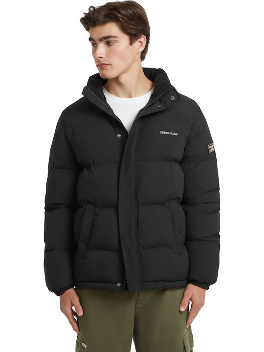 Guess Μπουφάν Puffer Μαύρο