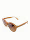 Woman's Fashion Women's Sunglasses with Beige Frame and Brown Gradient Lens G-15