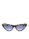 Les Pieces Uniques Women's Sunglasses with Brown Tartaruga Plastic Frame and Blue Gradient Lens Lpu-chiara-55