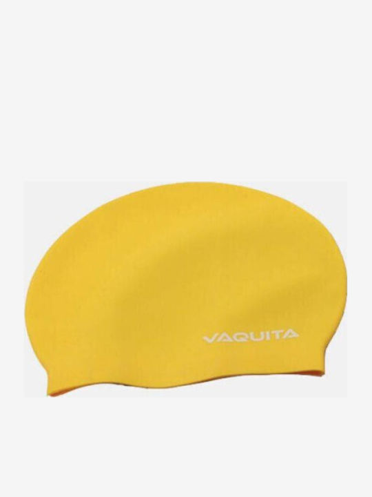 Vaquita Silicone Kids Swimming Cap Yellow