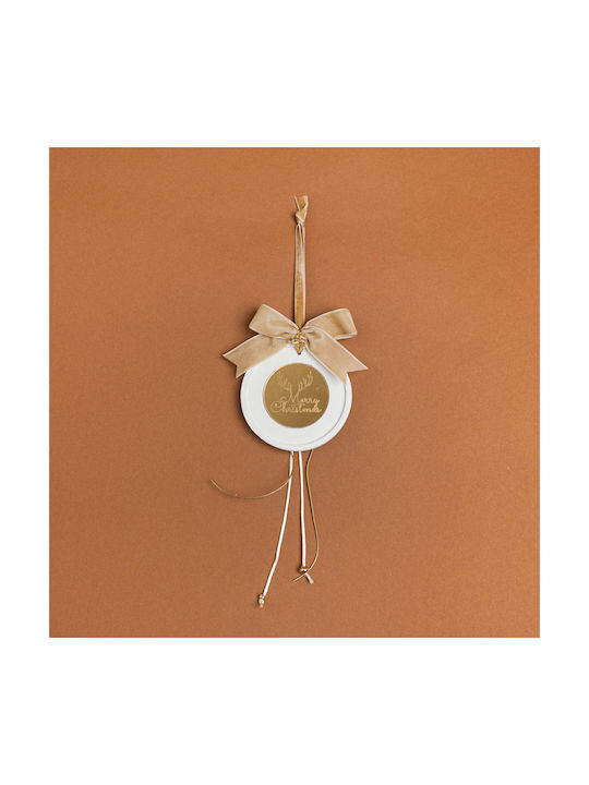 Hanging Ornament Ceramic Beige