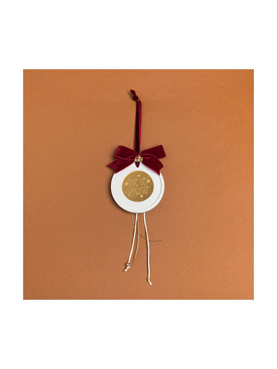 Hanging Ornament Ceramic Burgundy