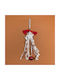 Hanging Ornament Star Wooden Red