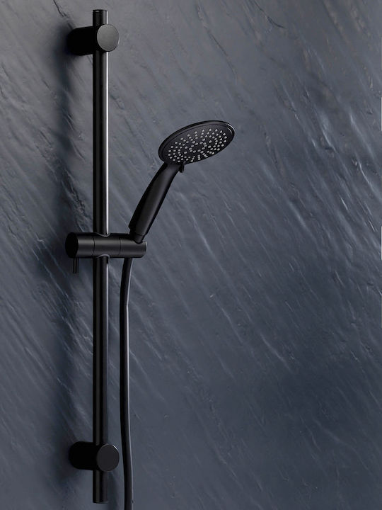 Shower Column without Mixer Black