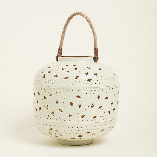 Metal Lantern Mint 30 X 28 Cm Beauty Home