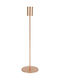 Candle Holder Pretty Rose Gold 7.8x29cm Beauty Home