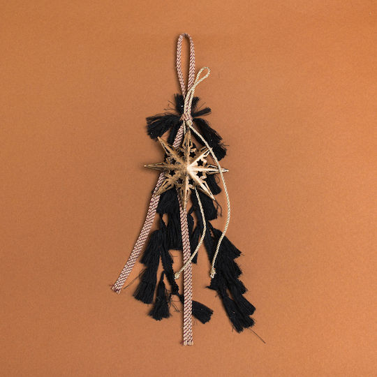 Beauty Home Suspendata Amulet Stea Negru din Metal 1buc