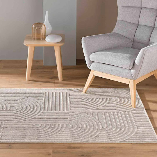 L-c Relief Rug Rectangular Beige