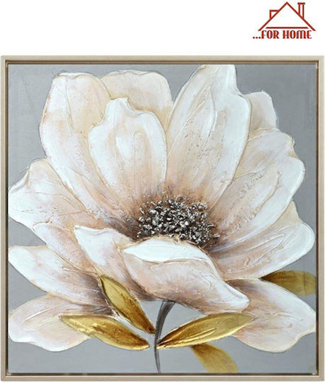 Πίνακας Καμβά 63x63x3cm Λουλούδι Forhome 905795 Home