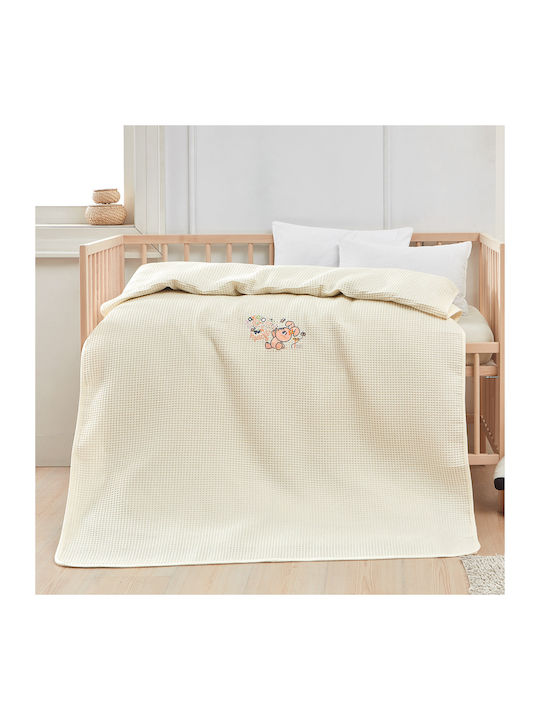 Beauty Home Blanket Cot Art 5306 Waffle Beige 100x150cm