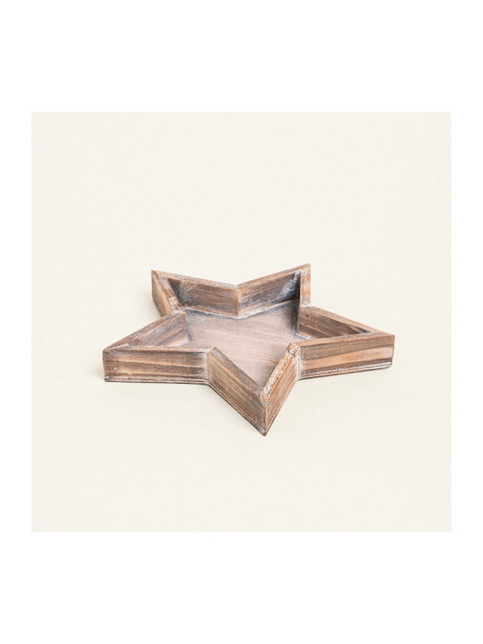 Beauty Home Christmas Table Decoration Wooden L22xW21xD3cm.