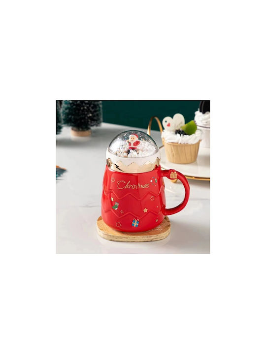 Lid Christmas Mug Red