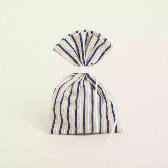 Beauty Home Fabric Christmas Pouch for Gift Blue 12x17cm.