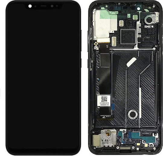 O ecran Grade A cu Mecanism Tactil și Cadru pentru Xiaomi Mi 8 (Negru)