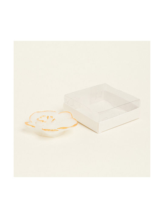 Orchideen-Kerzenbox 9 x 9 x 3,5 cm Schönheit Zuhause