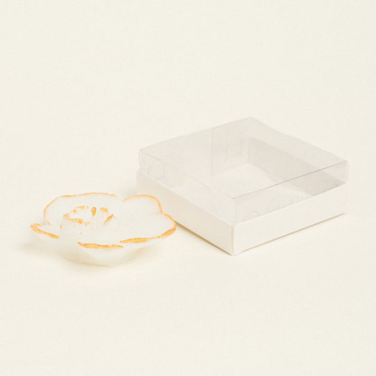 Orchideen-Kerzenbox 9 x 9 x 3,5 cm Schönheit Zuhause