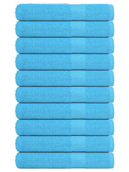 vidaXL Bath Towel 80x200cm Turquoise 10 Pieces ...