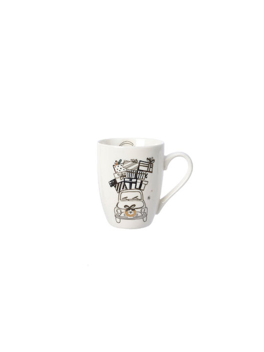 Kaemingk Weihnachtliche Becher Porzellan Schwar...