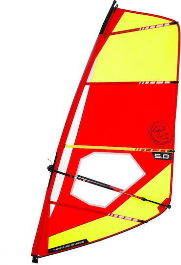 Tiki Trainer V2 5.0 Dacron Segel Komplettset Windsurfsegel Rdm Epoxy Mast Tiki