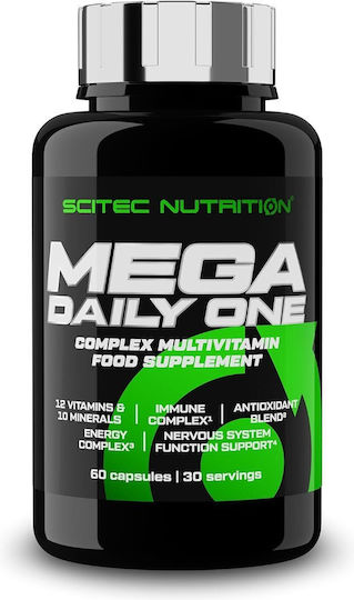 Scitec Nutrition Mega Daily One Πολυβιταμίνη για Ενέργεια, Ενίσχυση του Ανοσοποιητικού & το Νευρικό Σύστημα 60 κάψουλες