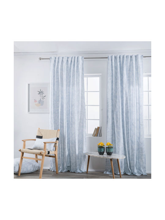Teoran Curtain With Pencil Pleat Cayo Light Blue 140x275cm