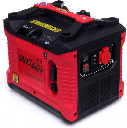 Kraft & Dele Αθόρυβη Γεννήτρια Βαλιτσάκι Inverter Βενζίνης Τετράχρονη με Χειροκίνητη Μίζα