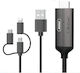 Andowl Q-hd352 Cable HDMI male - USB-A female / USB-C male 1m Μαύρο