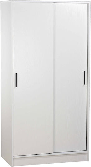 Double Door Wardrobe Storas White Oak 90x50x180cm