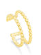 Radiant Damen Ring aus Stahl Vergoldet