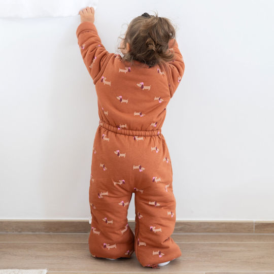 Bemini Magic Winterschlafsack mit Beinen 3 Tog Brown mit Abnehmbaren Ärmeln