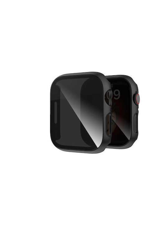 Glass+case Πλαστική Θήκη σε Μαύρο χρώμα για Apple Watch 40mm