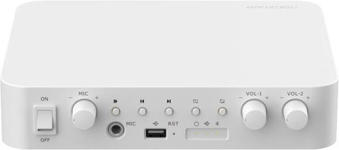 Ip Amplifier Two Zones 80w Alarm Usb Bluetooth Hikvision Ds-qae1a80g1-vb