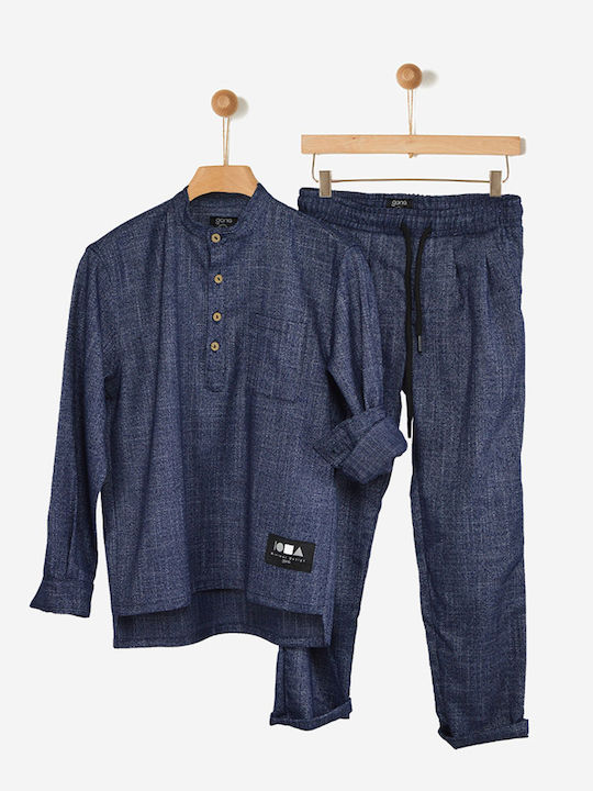Set pentru copii cu pantaloni Iarnă 2buc Blue