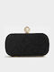 Τσαντάκι Clutch Ανάγλυφο Glitter Μαύρο Μαύρο