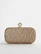 Τσαντάκι Clutch Ανάγλυφο Glitter Μπρονζέ Μπρονζέ