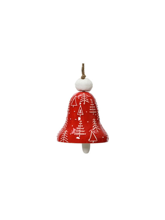 Hängendes Weihnachtsbaumschmuck Glocke Porzellan 8x11.5cm