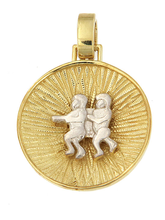 Kontopoulos Charm Talisman Constantine Zodiac Sign in 14K Gold