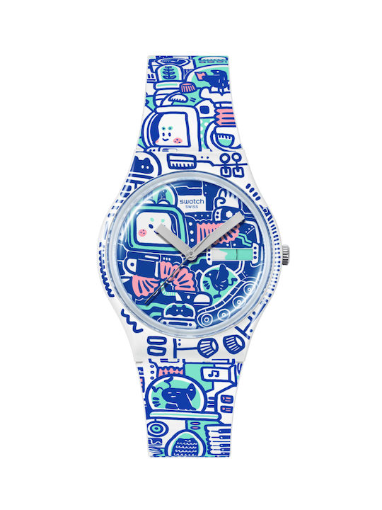 Swatch Часовник с Каучукова каишка