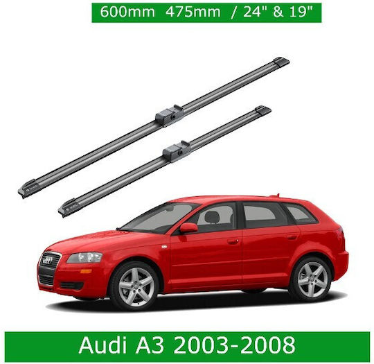 Bosch Aerotwin 3398000042 Front Wiper Blades Set for Audi A3 2003-2008 600mm 475mm 24" & 19" 2 Pieces