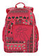 Totto Hearts School Backpack for Elementary Red with Water Bottle Holder