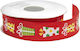 Grosgrain Ribbon Gift Design Red 25mm 9.5 meters