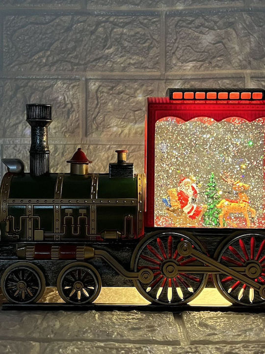 Train Christmas Decorative Train Lighted with Santa Claus 19x10x29cm