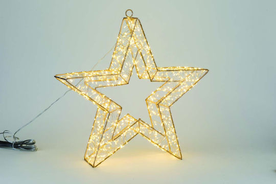 JK Home Decoration Weihnachtlicher Dekorativer Stern Metallisch Gold 28x7x28cm 1Stück