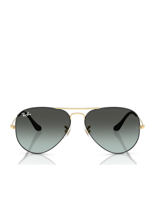 Ray Ban Aviator Unisex Sunglasses with Gold Met...