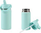 iDrink Μπουκάλι Θερμός Πλαστικό 400ml Aqua Blue με Καλαμάκι