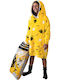 Palamaiki Kinder Bademantel Winterlich Fleece Gelb