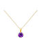 Anhänger K14 Gold Amethyst F125806